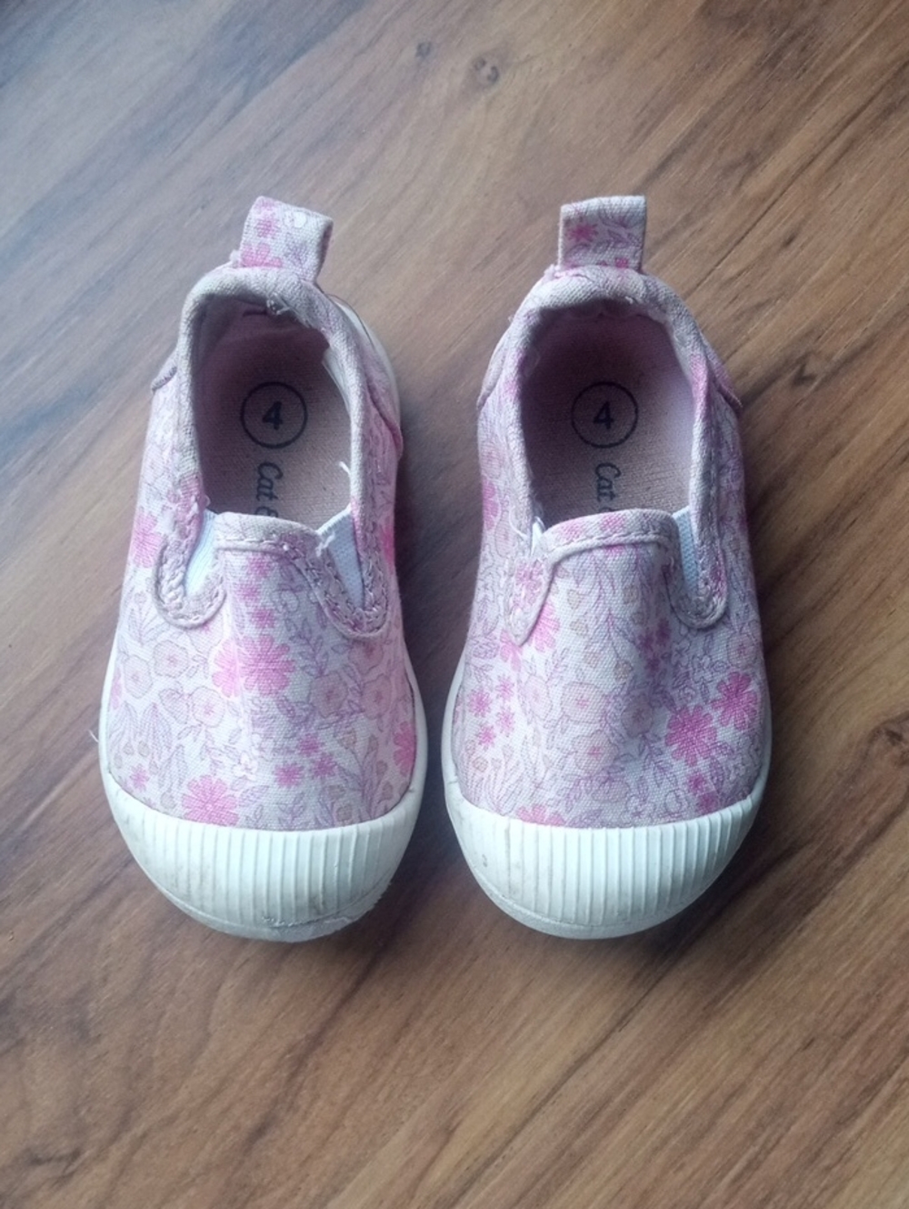 Cat & Jack Pink Floral Slip-On Sneakers